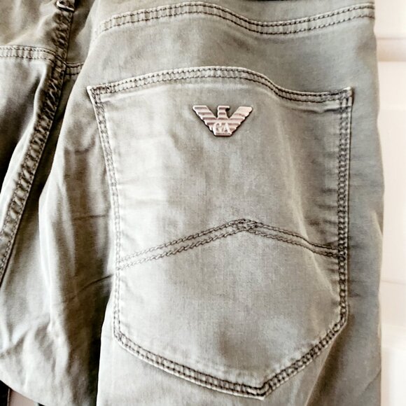 ARMANI Jeans ITALY Pants Khaki Fit sz M-6 Cotton Blend - Saks Fifth Ave purchase - Picture 9 of 16